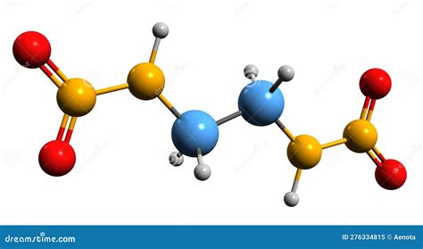 Ethylenediamine Molecule 3d, Molecular Structure, Ball And Stick Model ...