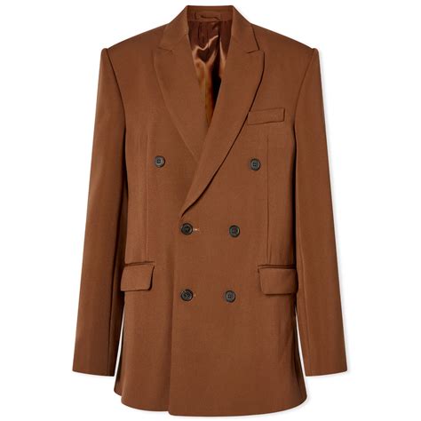 WARDROBE NYC Double Breasted Blazer Brown END US