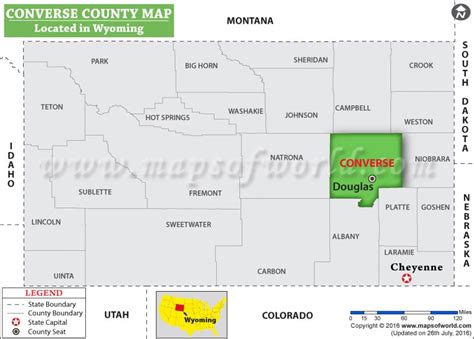 Converse County Map Wyoming