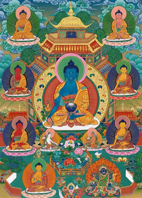 Eight Medicine Buddhas Art Of Thangka