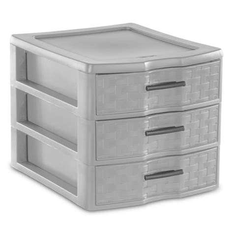 Sterilite Sterilite Medium Weave 3 Drawer Storage Unit Versatile