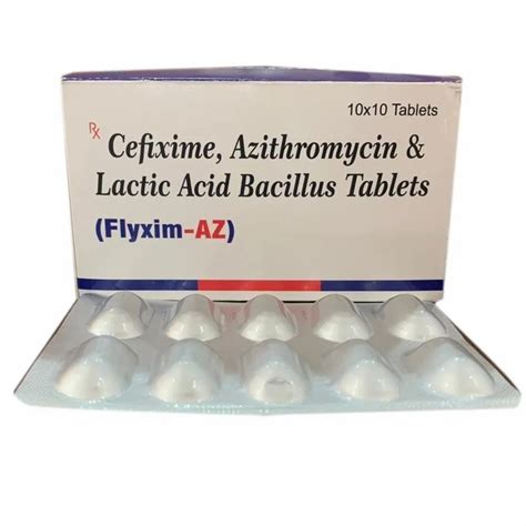 Cefixime Azithromycin Lactic Acid Bacillus Tablets Mg At Rs