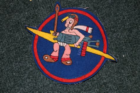 Us Army Air Force Wwii 487th Fighter Squadron A2 Jacket Patch Sqdn Sq