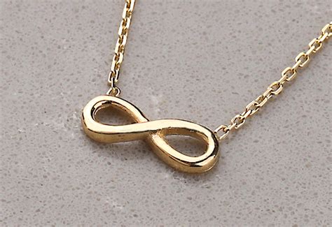 Solid Gold Infinity Necklace 14k Gold Infinity Symbol Simple - Etsy Canada