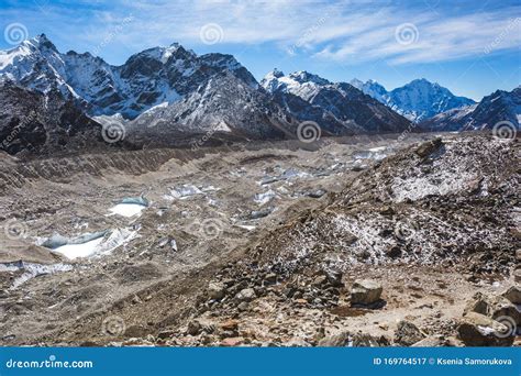 Khumbu Glacier View in Nepal, Sagarmatha National Park Stock Image ...