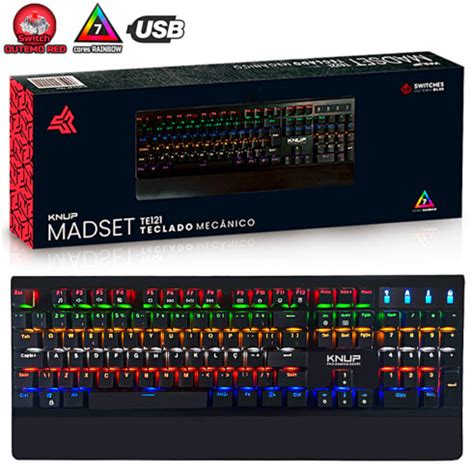 Teclado Mec Nico Gamer Led Rgb Switch Red Knup Kp Te