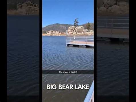 Water Level Finally Returning To Normal At Big Bear Lake Youtube