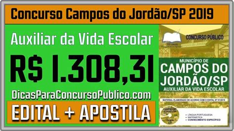 Edital Concurso Campos Do Jord O Apostila Para Auxiliar Da Vida