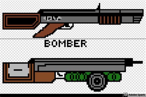 Minecraft Pixel Art Guns