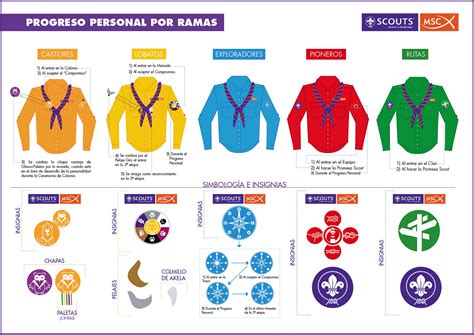 Simbolización En El Uniforme Del Progreso Personal Por Ramas Scouts Msc