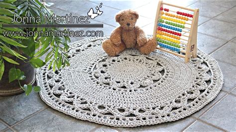 How To Crochet An Easy Area Rug Bulky Cotton Rug Crochet Rug Youtube