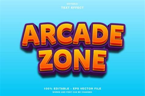 Arcade Zone Cartoon D Text Effect Graphic By Kardus Std Creative Fabrica