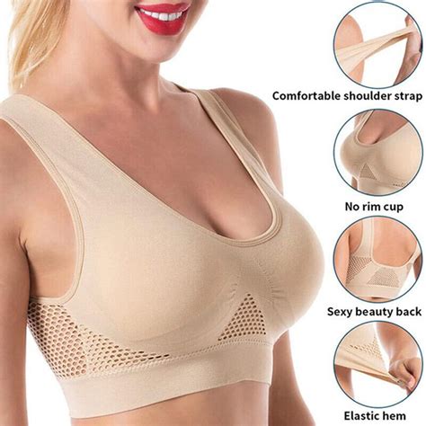 Breathable Cool Lift Up Air Bra Seamless Wireless Cool Comfort Breathable Bra Ebay