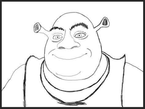 Shrek Face Outline