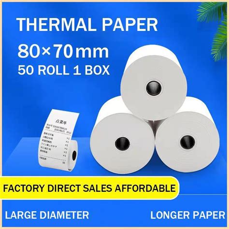 Good Quality POS Thermal Paper 80x70 50 Rolls Pos Thermal Paper 80mm