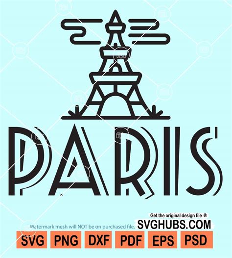 Paris Svg Eiffel Tower Svg Eiffel Svg Landmark Svg Eiffel Tower