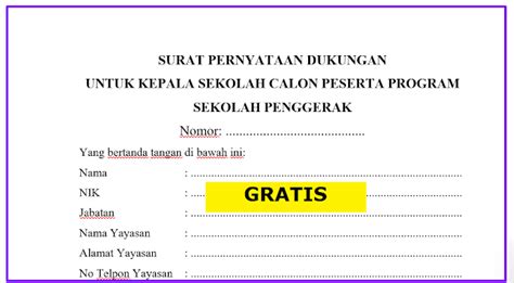 Detail Contoh Surat Pernyataan Dukungan Calon Ketua Koleksi Nomer 20