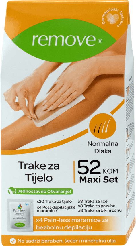 Remove Trake Za Depilaciju Tela Maxi Set 52 Kom Dm Rs