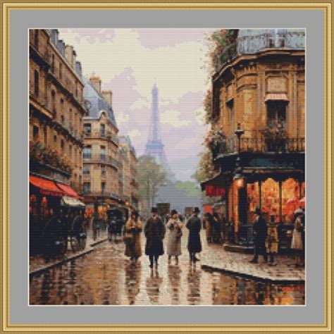 Parisian Street Cross Stitch Pattern By Avalon Cross Stitch