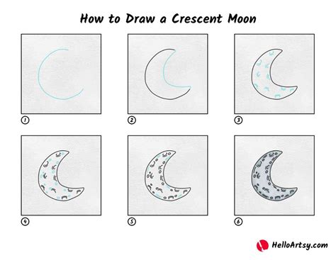 How To Draw A Crescent Moon Helloartsy