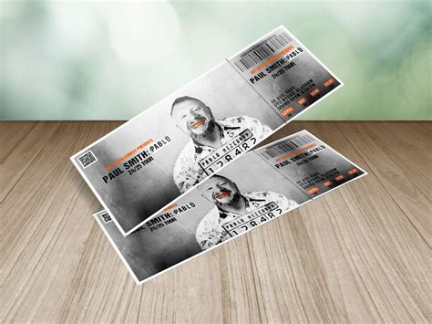 Editable Personalized Printable Paul Smith Ticket Pablo Tour Live