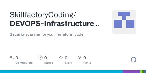 Github Skillfactorycoding Devops Infrastructure Tfsec Security Scanner For Your Terraform Code