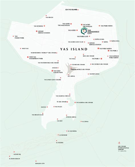 Aldar The Sustainable City At Yas Island Abu Dhabi Location Map