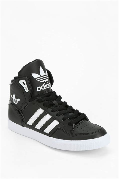 adidas Originals Extaball Leather Hightop Sneaker in Black | Lyst