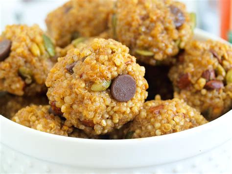 Pumpkin Spice Quinoa Snack Balls Happy Healthy Mama