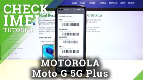 How To Locate IMEI Number In Motorola Moto G 5G Plus Find Serial