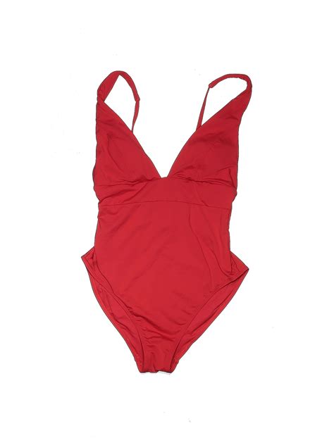 Andie Solid Red One Piece Swimsuit Size S Tall 64 Off Thredup