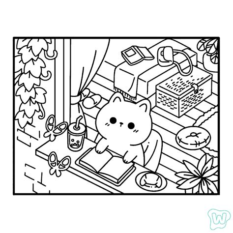 Kawaii Cozy Para Colorear Descarga E Imprime Gratis