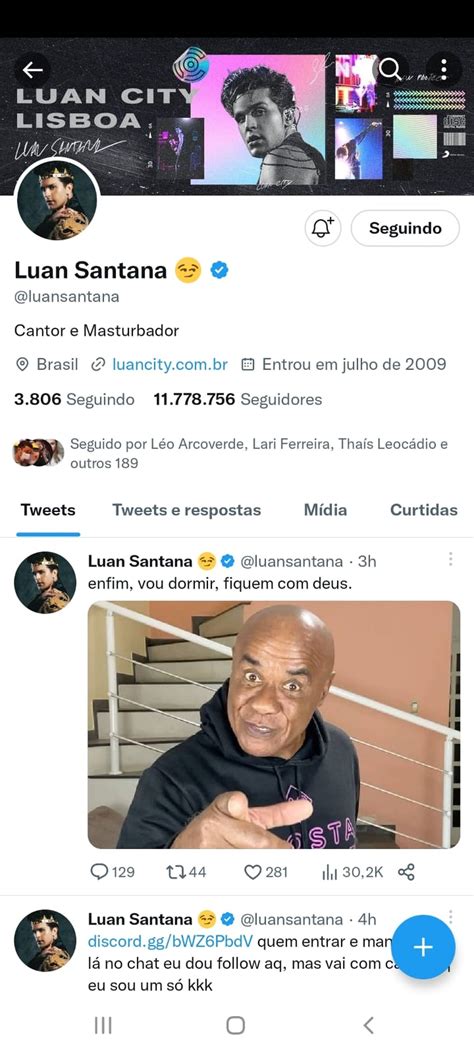 Luan Santana Tem Conta Do Twitter Hackeada E Perfil Publica Duas Fotos