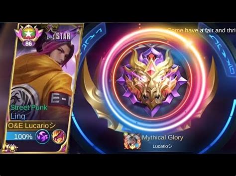 LING SOLO RANK AUTO WINSTREAK IN MYTHICAL GLORY MOBILE LEGENDS YouTube