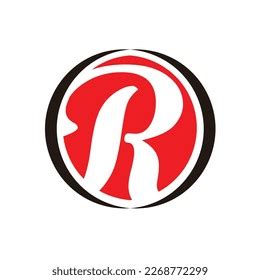 R Circle Vector Logo Design Letter Stock Vector (Royalty Free ...