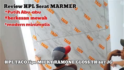 Berkesan Mewah Hpl Taco Serat Marmer Tipe Milky Ramone Gloss Th Jg