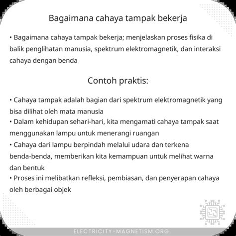 Bagaimana Cahaya Tampak Bekerja