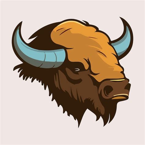 Premium Vector Angry Bull Head Mascot Vector Illustration With