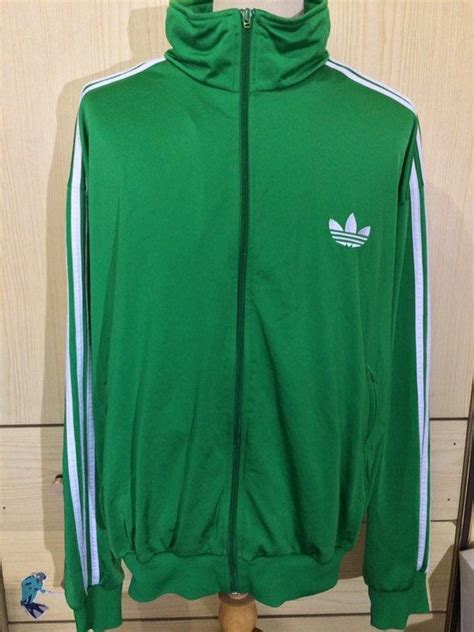 Xl Vintage Adidas Trefoil Green Track Suit Tracksuit Top Track Etsy