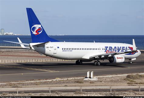 OK TVT Travel Service Boeing 737 86N WL Photo By Florencio Martin