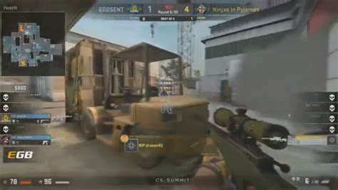 CS GO NIP Draken INSANE 1v3 AWP CLUTCH VS GODSENT Cs Summit YouTube