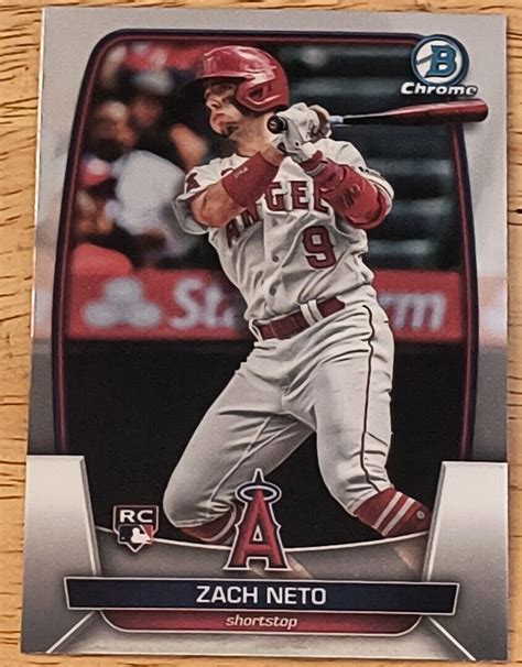 Bowman Zach Neto Chrome Prospects Los Angeles Angels Bcp Ebay