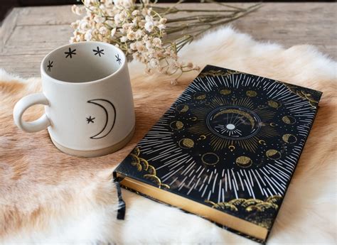 Moon Phase Journal Moon Mug Dream Journal Sketch Book Ceramic