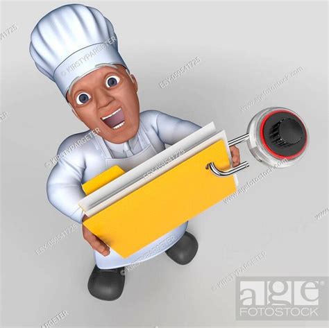 3d Render Of Cartoon Baker Character Stock Photo Picture And Low