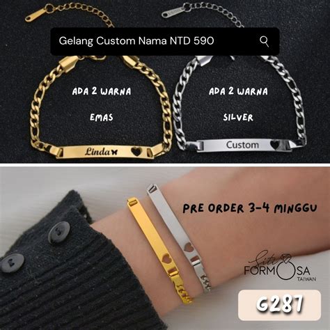 G Gelang Custom Nama Siti Formosa