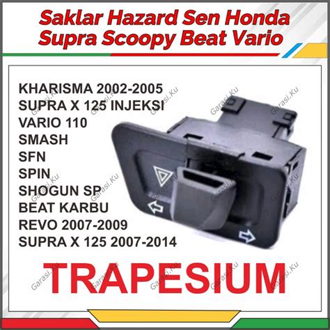 Jual Saklar Tombol Sein Hazard Bahaya Dobel Kanan Kiri Honda Supra X