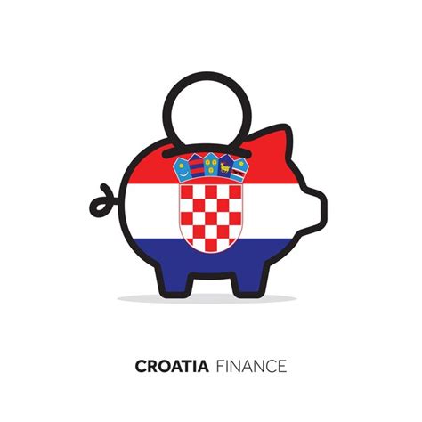 Premium Vector Croatia Economic Concept Piggy Bank With National Flag