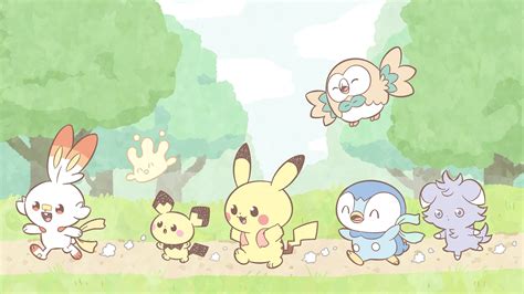 Pikachu Rowlet Piplup Scorbunny Pichu And 2 More Pokemon Danbooru