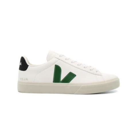 Men Veja Campo Chromefree Leather Extra White Emeraude Black Cp B