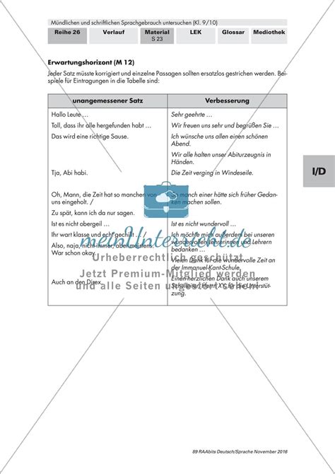 Schriftlichkeit im Mündlichen Rede und Bewerbungsgespräch meinUnterricht